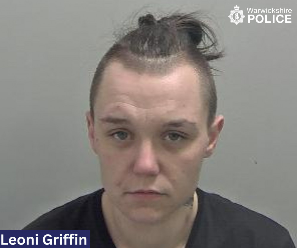 Leoni Griffin, 31, of Peel Road pleaded guilty to possession of heroin and crack cocaine with intent to supply (image via Warwickshire Police)