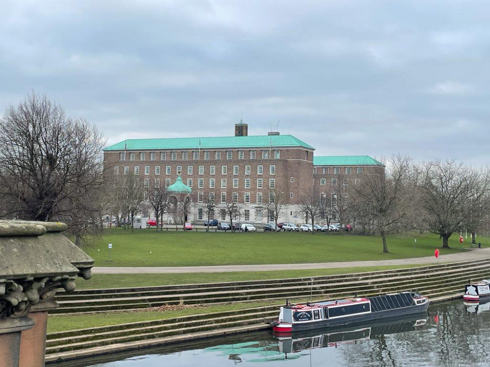 Nottinghamshire County Council is likely to move out of “at least some if not all” of its West Bridgford headquarters in future, the council’s leader says. Photo courtesy of LDRS.