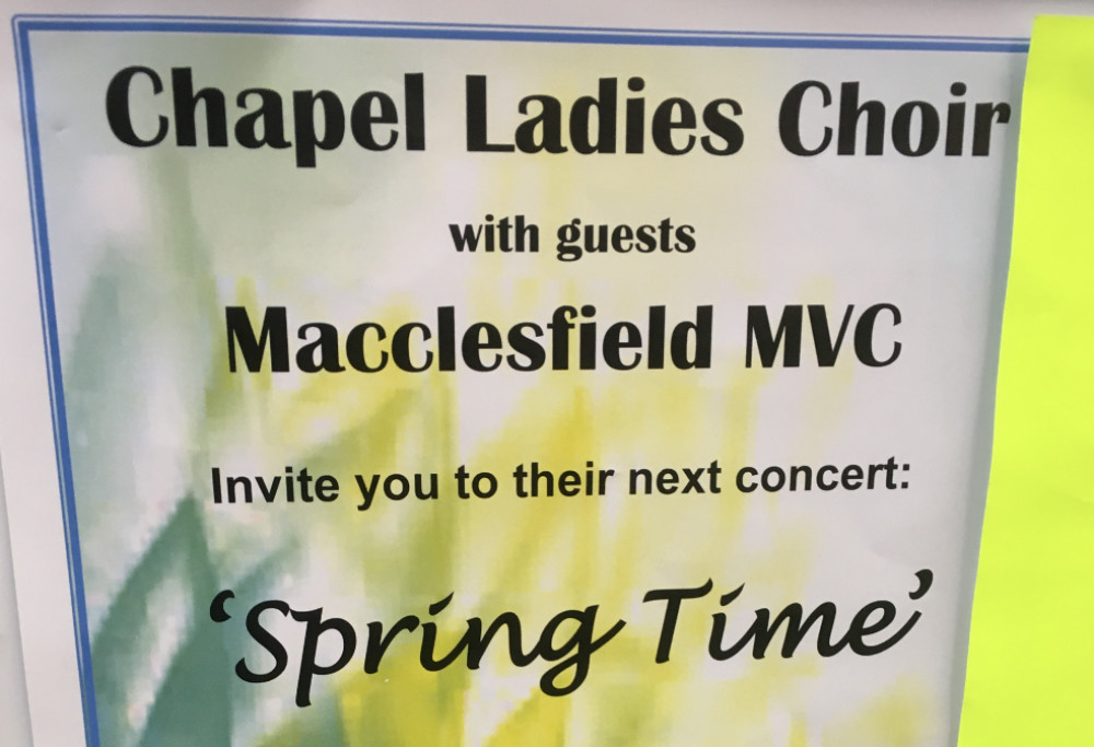 It precedes Macclesfield Male Voice Choir's next hometown concert in May. (Image - Alexander Greensmith / Macclesfield Nub News)