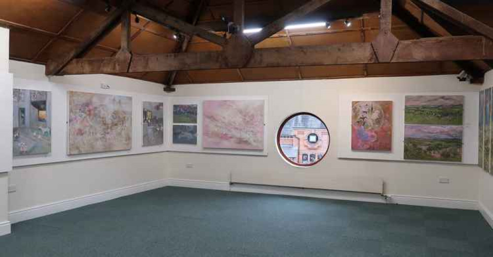 The exhibition is hanging in Castle Park Arts Centre The exhibition is hanging in Castle Park Arts Centre
