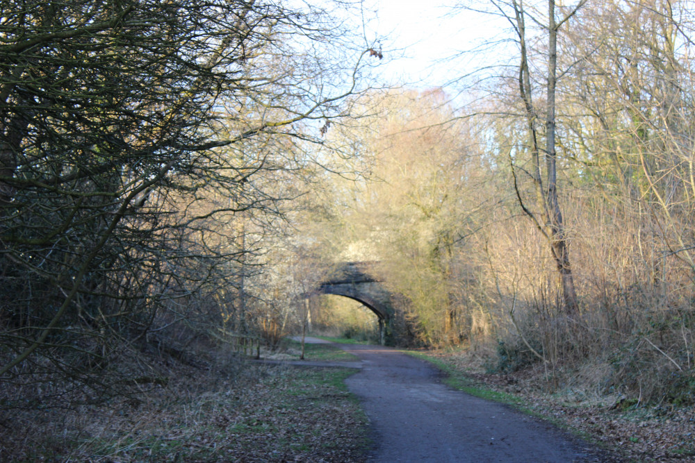 The Middlewood Way in Bollington. The former railroad will benefit from the new active travel scheme. (Image - Alexander Greensmith / Macclesfield Nub News)
