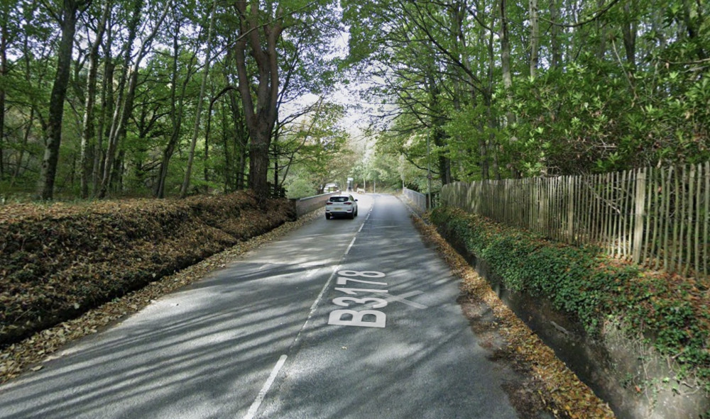 B3178 near Budleigh Salterton (Google Maps)