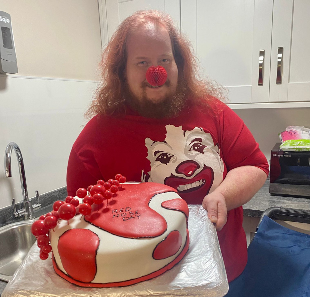 Chef Andy red hair and cake (Picture: Spring Lodge)