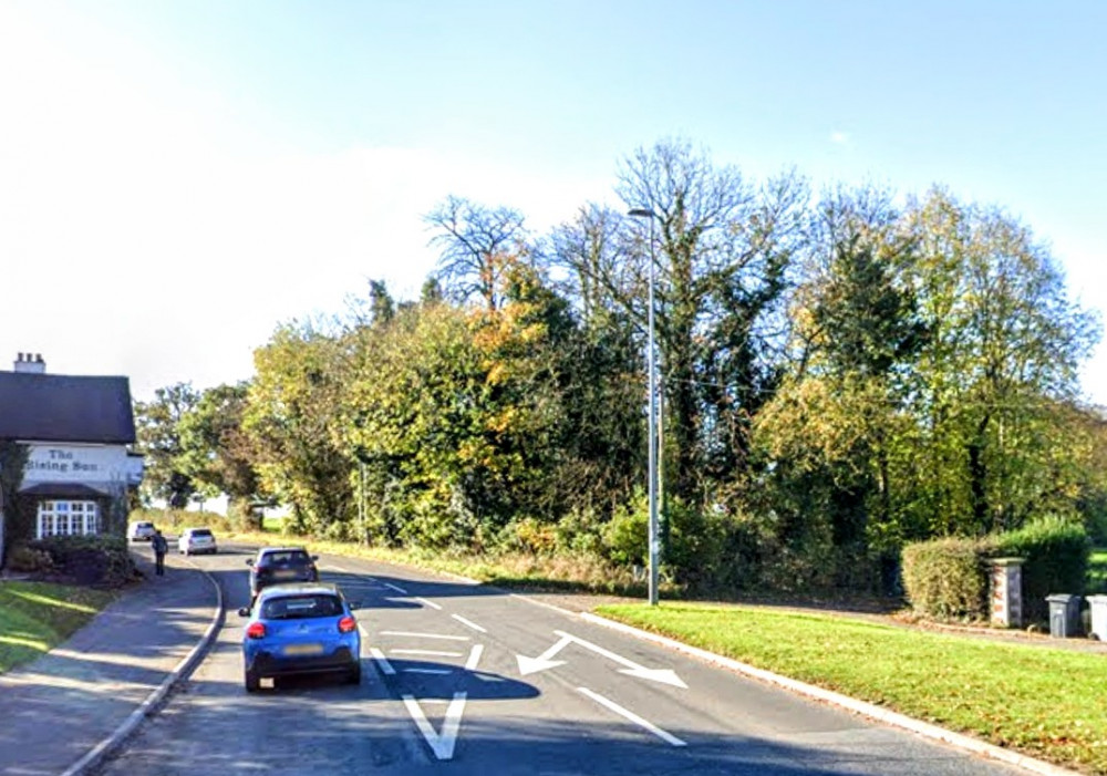 The two-vehicle incident on Middlewich Road, Wistaston, close to The Rising Sun Inn pub, happened around 1:25pm on Friday 17 March (Google).