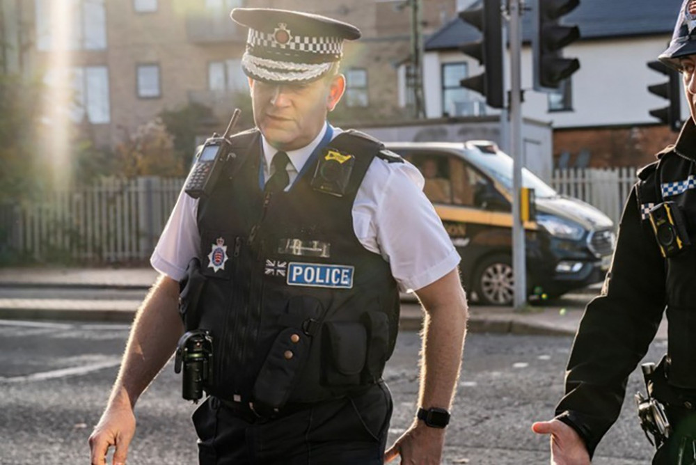 Chief Constable Harrington on patrol