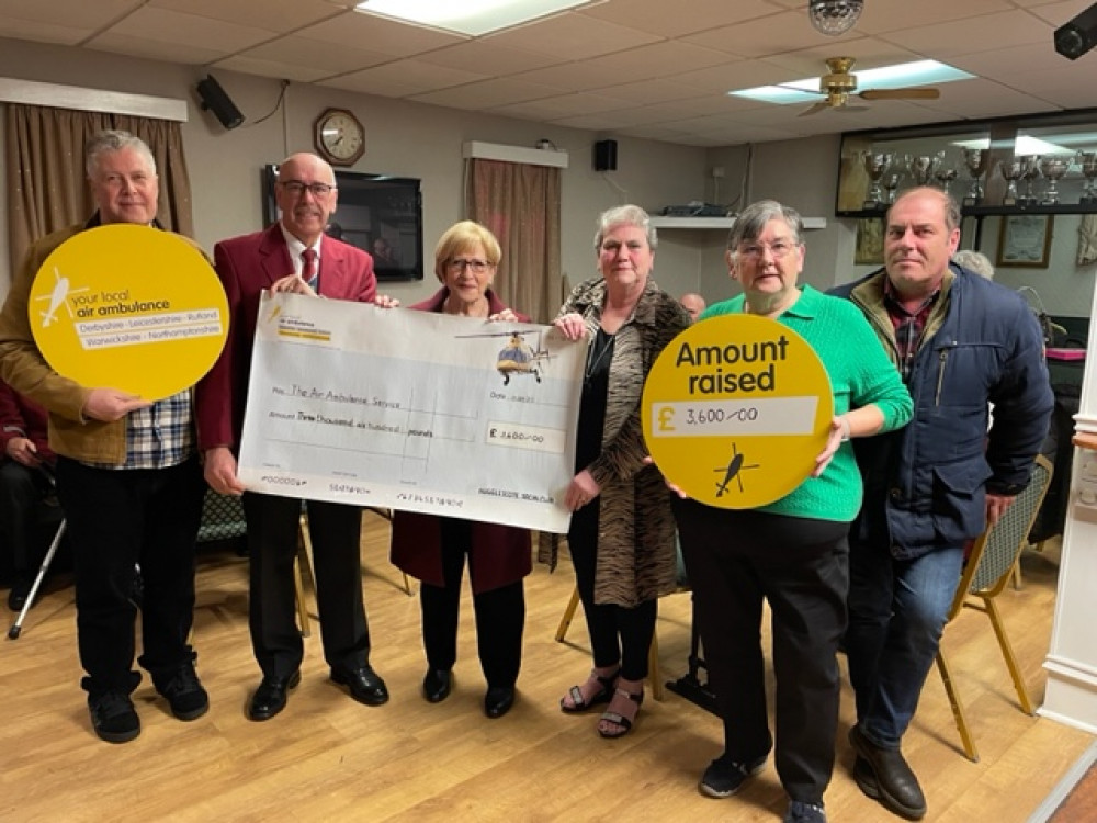 The committee presented the cheque earlier this month. Photo: Hugglescote Social Club