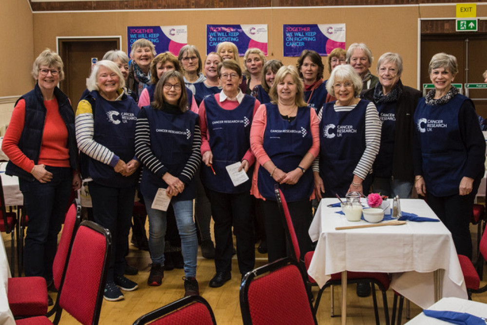 The Kilmington ladies who cooked and served 148 breakfasts in aid of Cancer Research UK. Photo by Marie Gardner