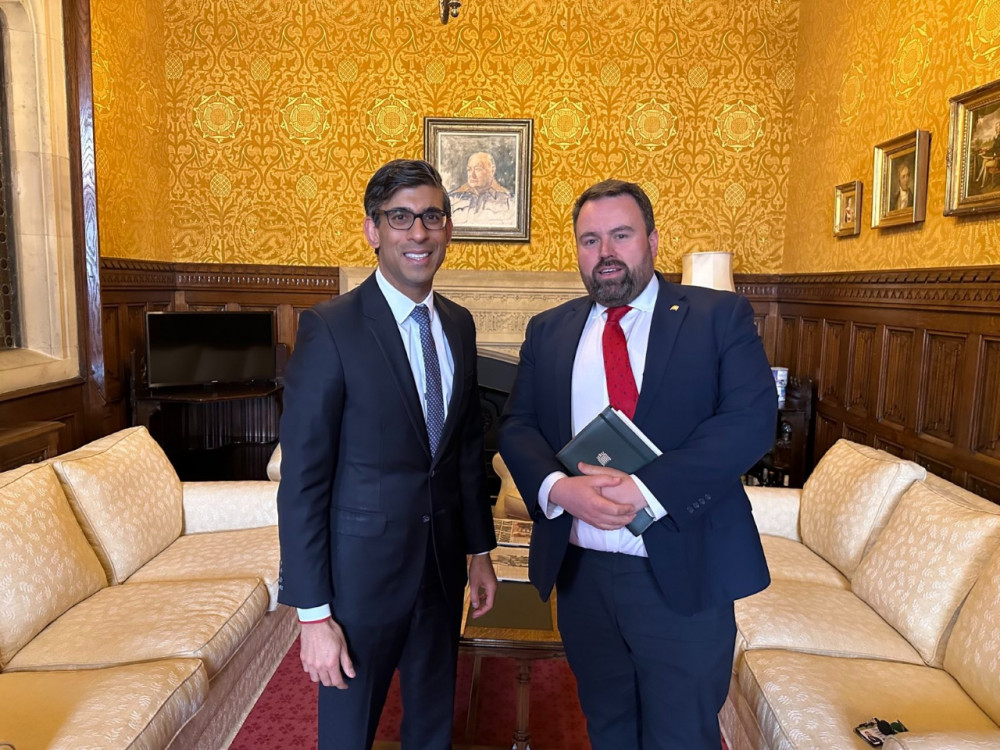 West Dorset MP Chris Loder (right) with Prime Minister Rishi Sunak