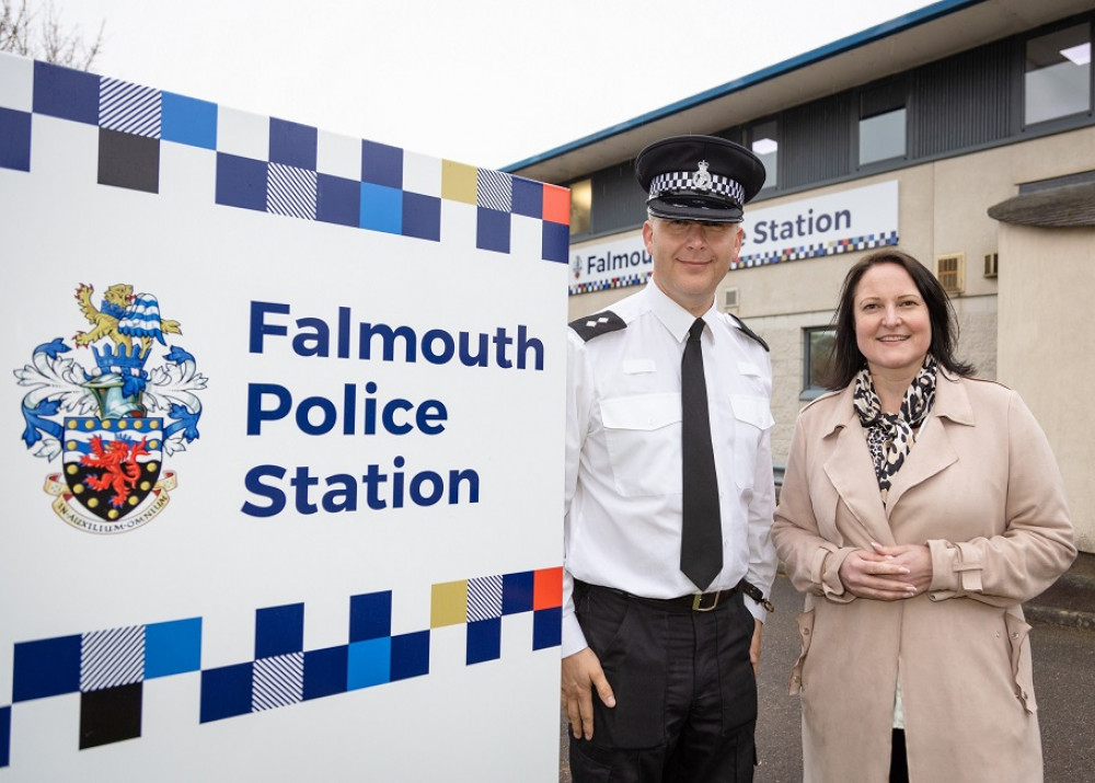 Police and Crime Commissioner Alison Hernandez in Falmouth (Image: Falmouth and Helston Police)  