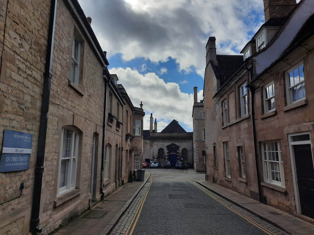 Maiden Lane / St Mary's Street, near the SKDC buildings. Image credit: Nub News.