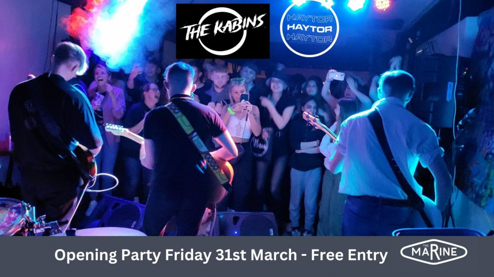 The Kabins & Haytor at the Marine Sidmouth’s Opening Party The Kabins & Haytor at the Marine Sidmouth’s Opening Party