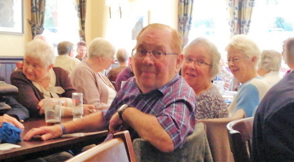 Tony enjoying a lunch out with the Oddfellows. Image credit: Oddfellows. Tony enjoying a lunch out with the Oddfellows. Image credit: Oddfellows.