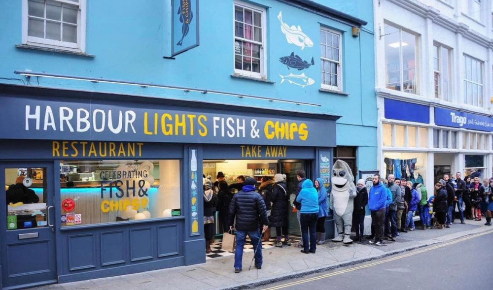 One of two Cornish Chippies listed in the UK's top 10 Fish and Chip Restaurants (Image: Harbour Lights)  