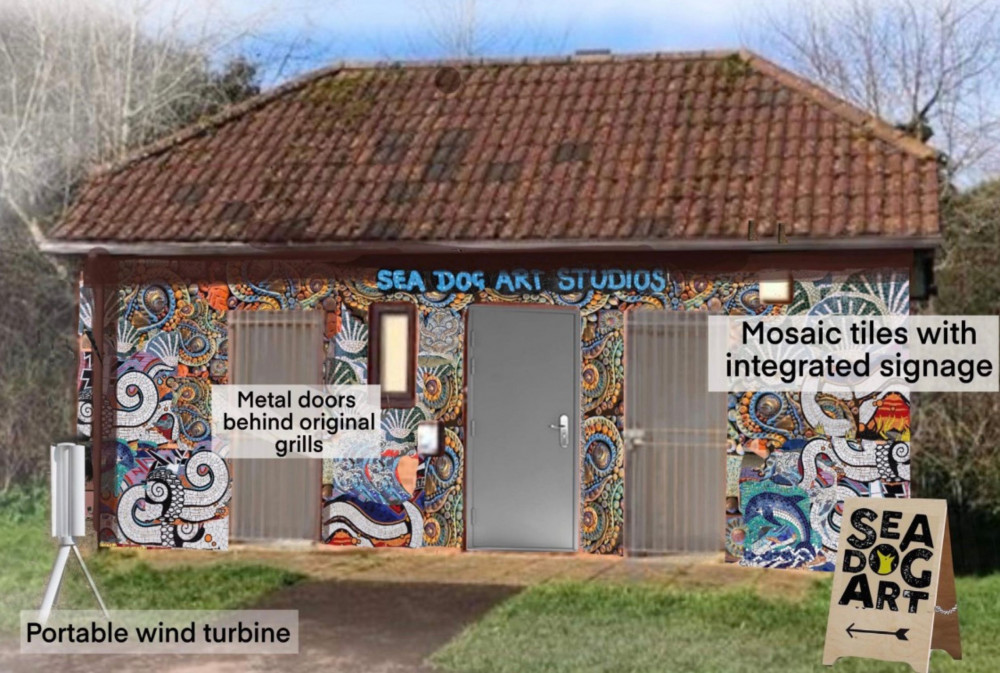 The outside of the building would be decorated with a mosaic mural (Planning documents/ Anna Fitzgerald) The outside of the building would be decorated with a mosaic mural (Planning documents/ Anna Fitzgerald)