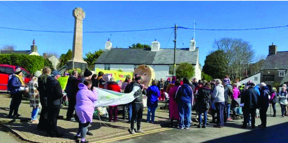 The scene in Llantwit Major on Saturday.