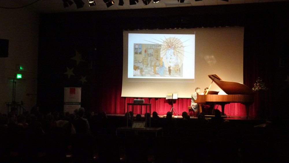 Local schoolchildren captivated by some great piano duo playing (photo credit: Iain McDonald)