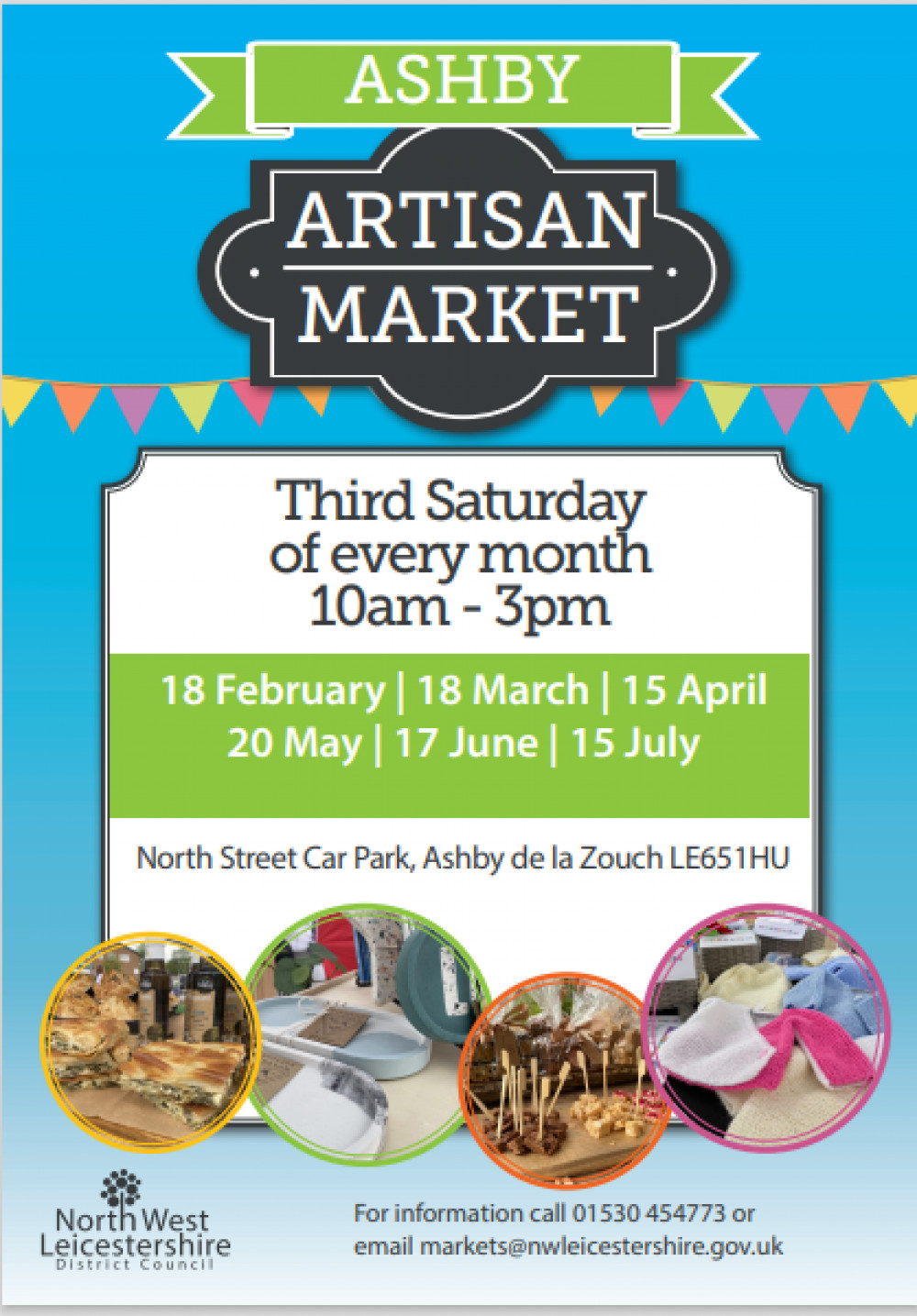 Ashby Artisan Market at North Street Car Park, Ashby de la Zouch, Leicestershire