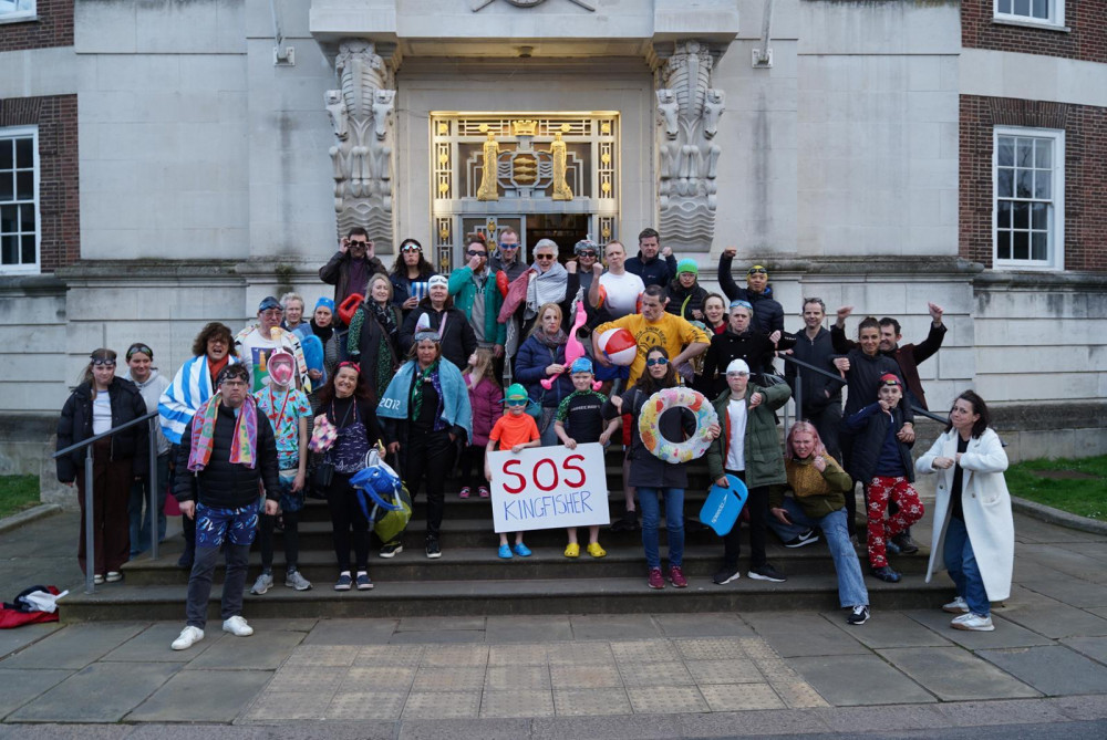 Residents protesting outside Kingston Guildhall before the council's corporate and resources committee (March 30) Credit: Bobby Vasilev/BobbyVMedia 