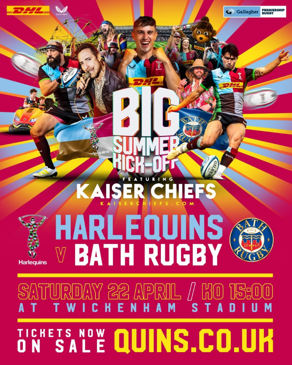 Nub News has FOUR PAIRS of tickets to giveaway for the BIG SUMMER showdown between Bath and Harlequins in the Gallagher Premiership at Twickenham on April 22nd