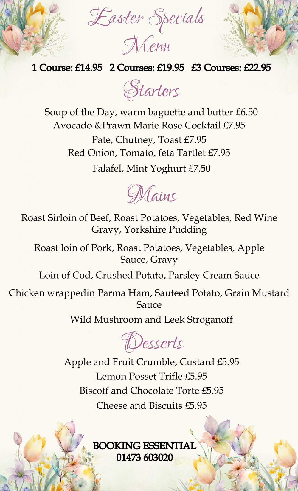 Easter Sunday Lunch at The Outlook