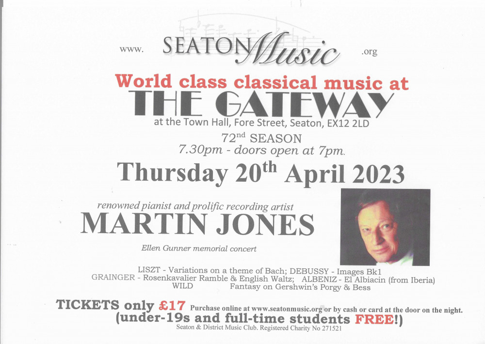 Renowned pianist Martin Jones at the Gateway