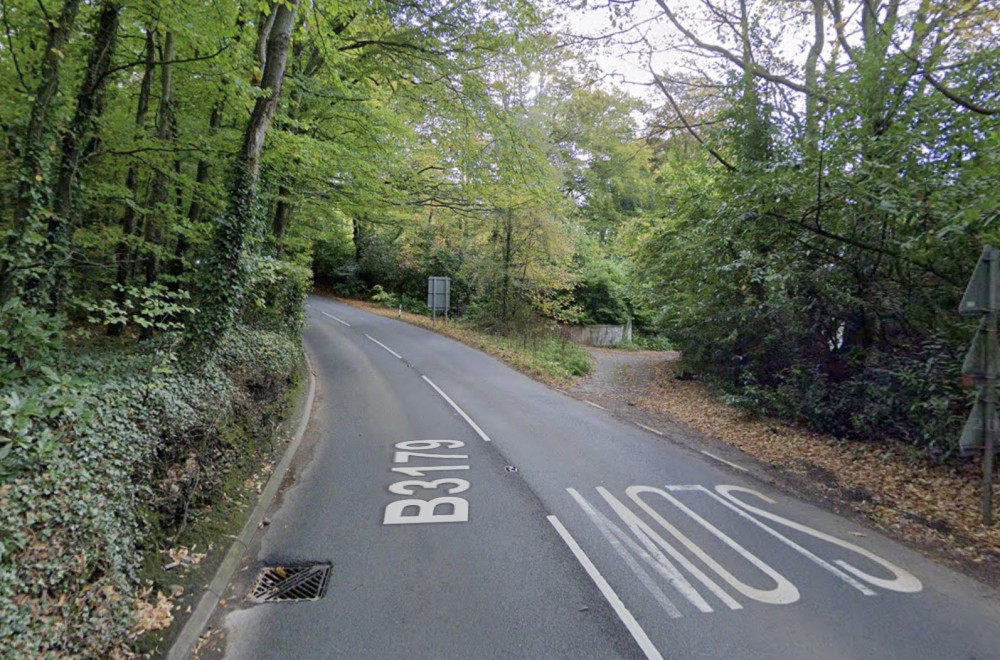 B3179 near Exmouth (Google Maps)