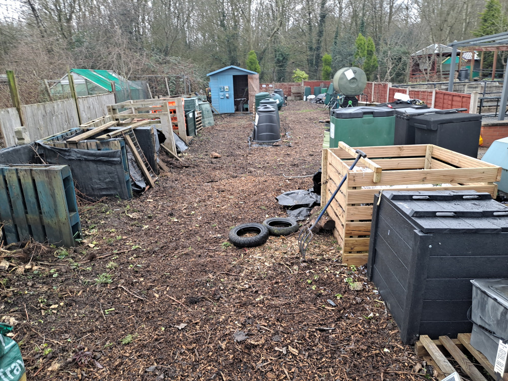 Part of the Compost demonstration site