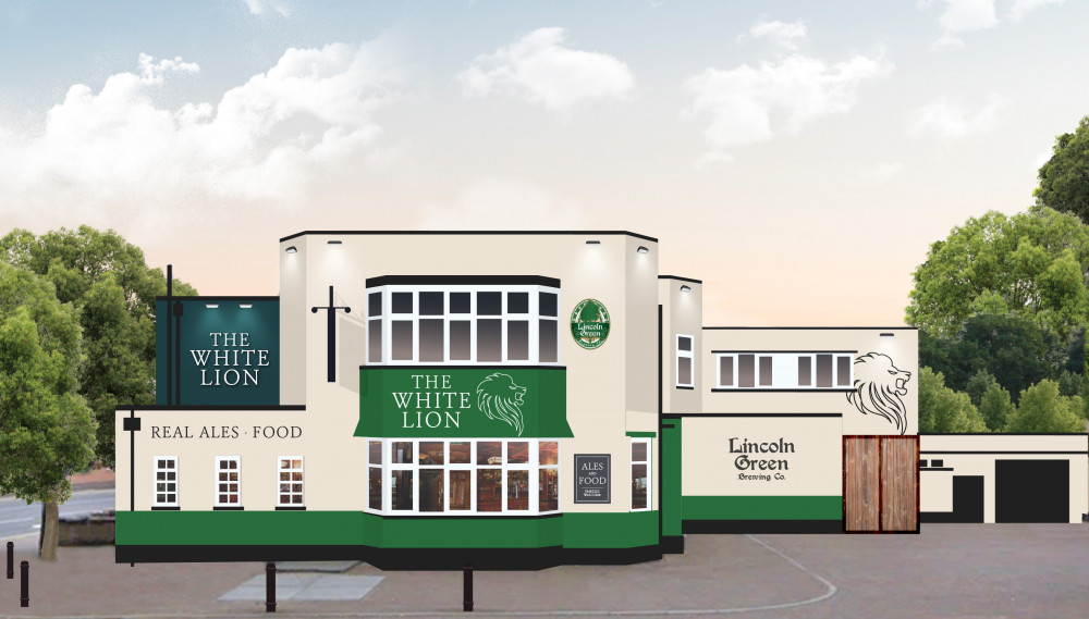 Artist's impression of The White Lion post refurbishment.