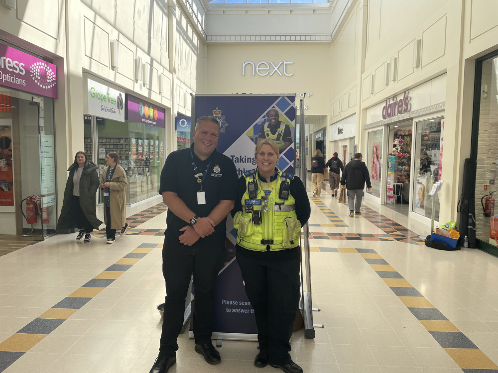 John Horton and Clair Bond from Lincolnshire conducting the survey in Waterside Shopping Centre. Image credit: James Turner