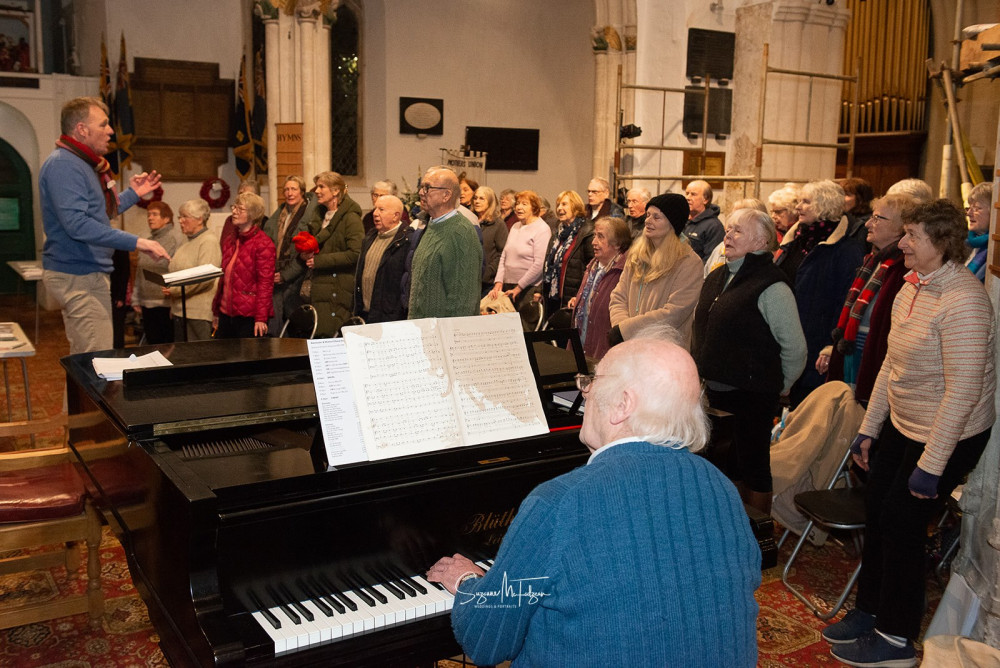 Rehearsing for the Bach concert