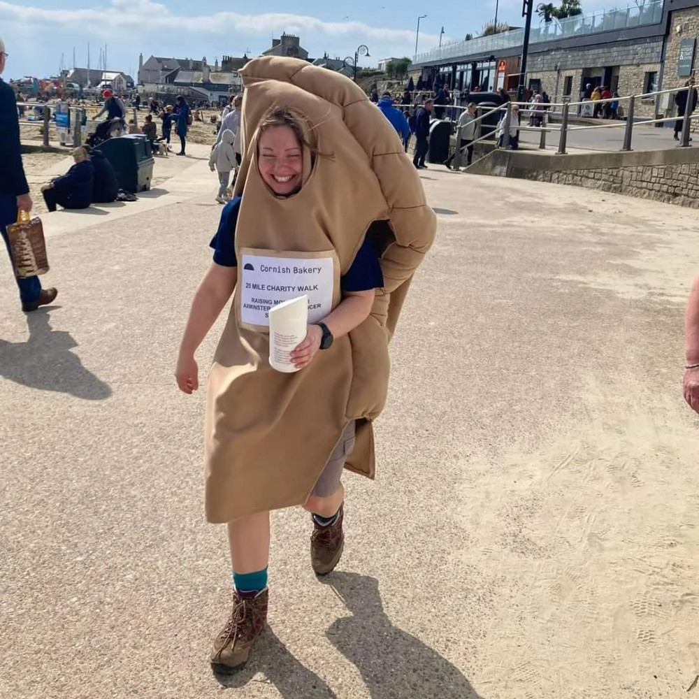 Lizzie Reynolds of The Cornish Bakery on her sponsored walk