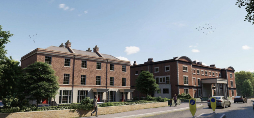 The planned development would see townhouses surround the current Royal Hotel site. Image: BHB Architects