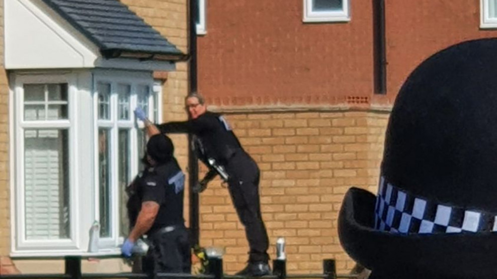 Police have increased their patrols on a Hucknall estate after a number of properties were sprayed with graffiti over the Easter weekend. Photo courtesy of Ashfield Police's Facebook page.