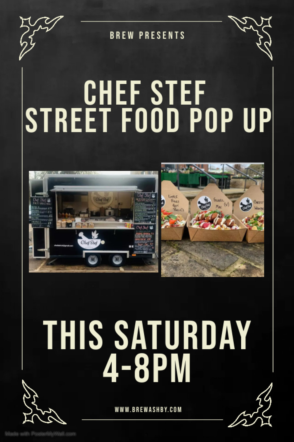 Chef Stef Street Food Pop Up at Brew, 106B Market Street, Ashby-de-la-Zouch