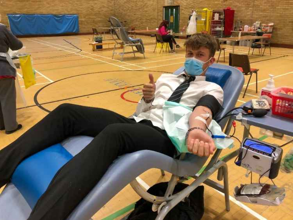 Sixth Form students donated blood for the first time