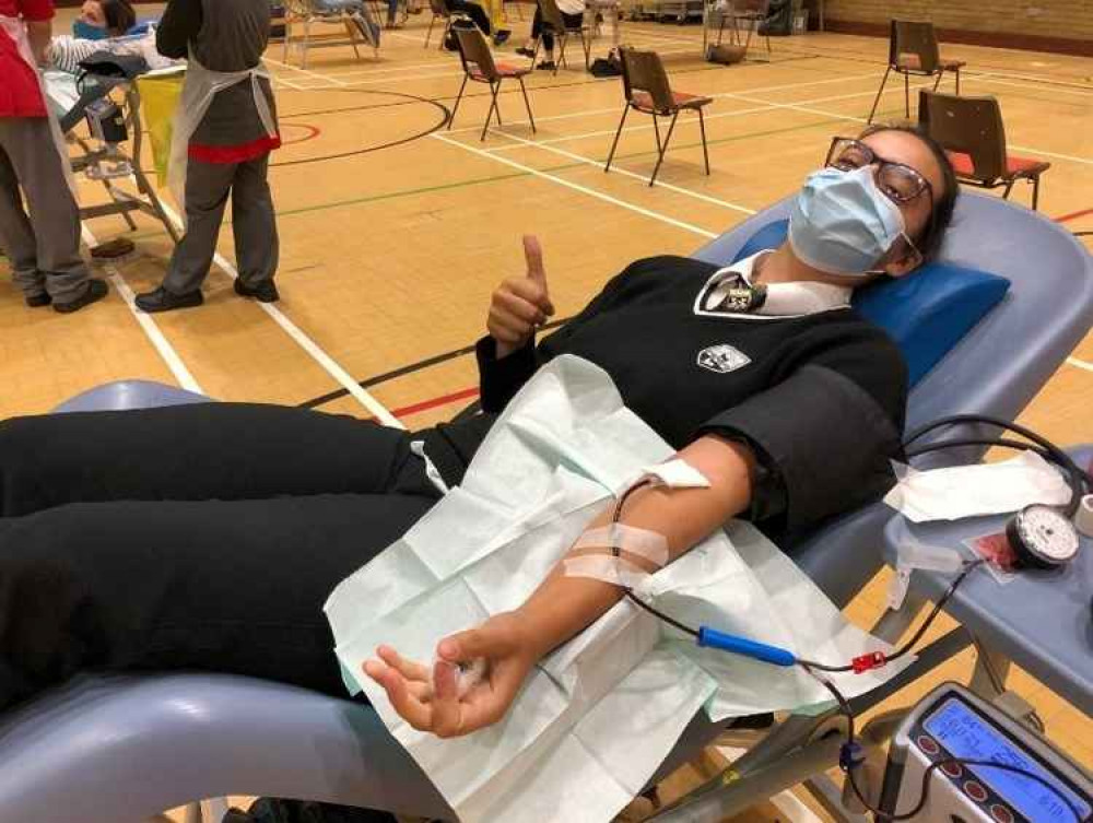 Sixth Form students donated blood for the first time