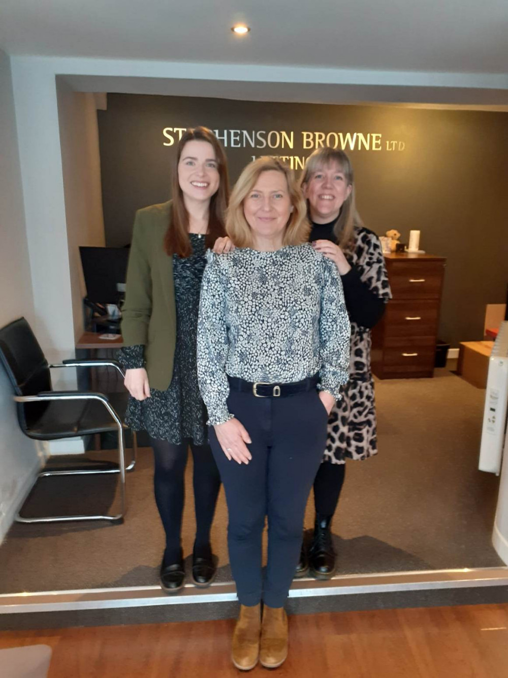 Debbie Gibbon with her Sandbach lettings team, Jennifer Moors (back left) and Jo Lloyd (back right)