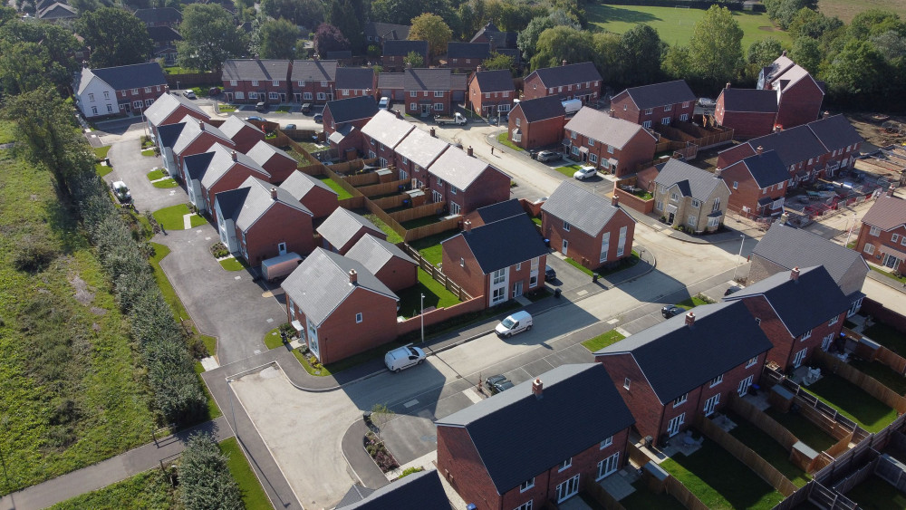 An aerial shot of Bellway’s Kings Grove development in Lighthorne Heath, where the final homes are up for sale.