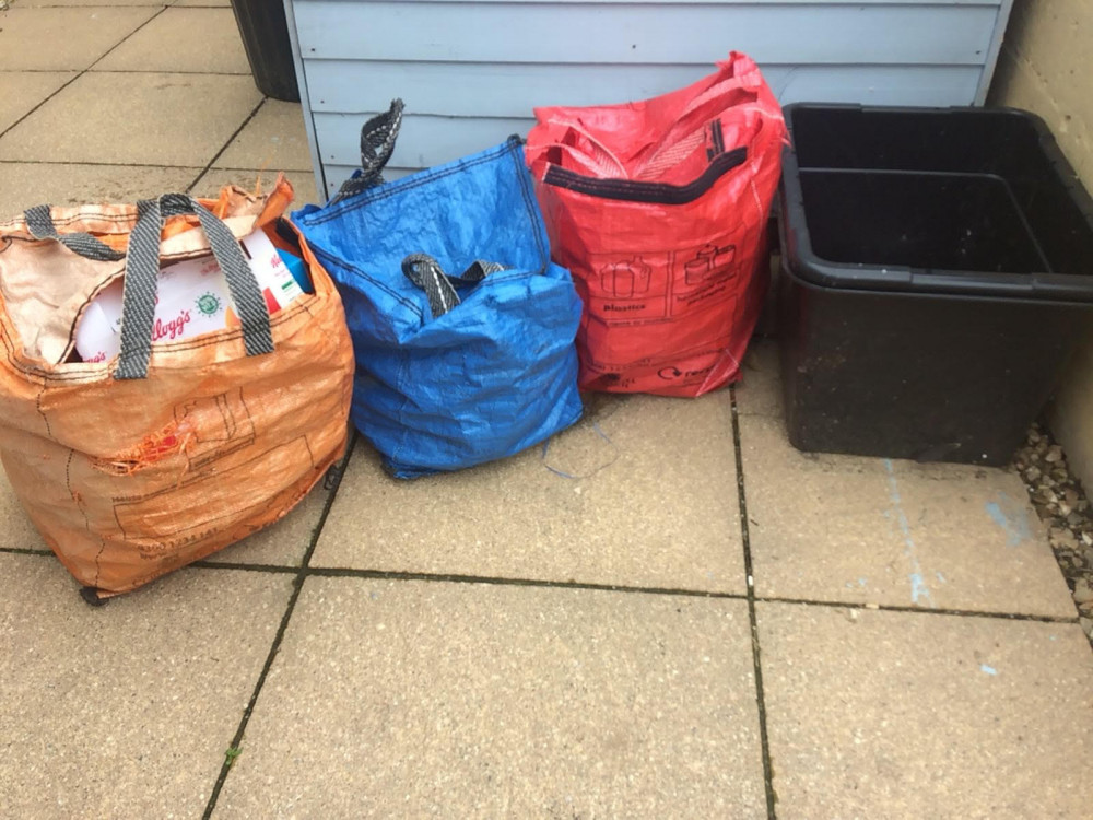 Recycling containers used in Cornwall (Image: Richard Whitehouse/LDRS)