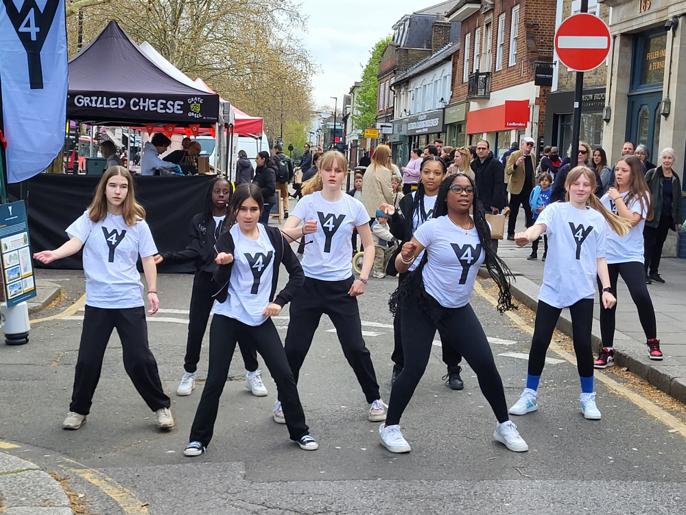 W4 Youth Troupe performing at Chiswick's Cheese Market