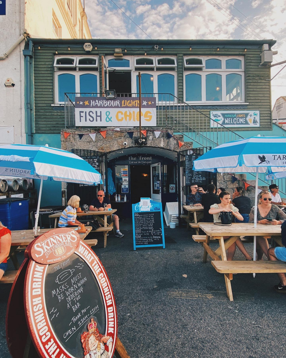 The seating area outside on Custom House Quay (Image: The 'Front) 