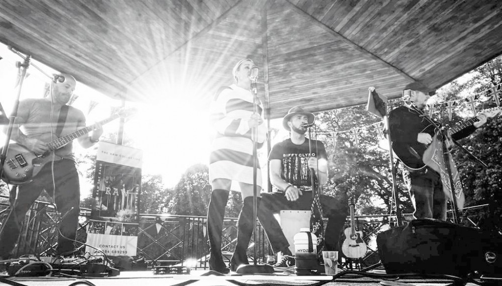 The RAW Collective performing at Oakham Bandstand. Image credit: The RAW Collective. 