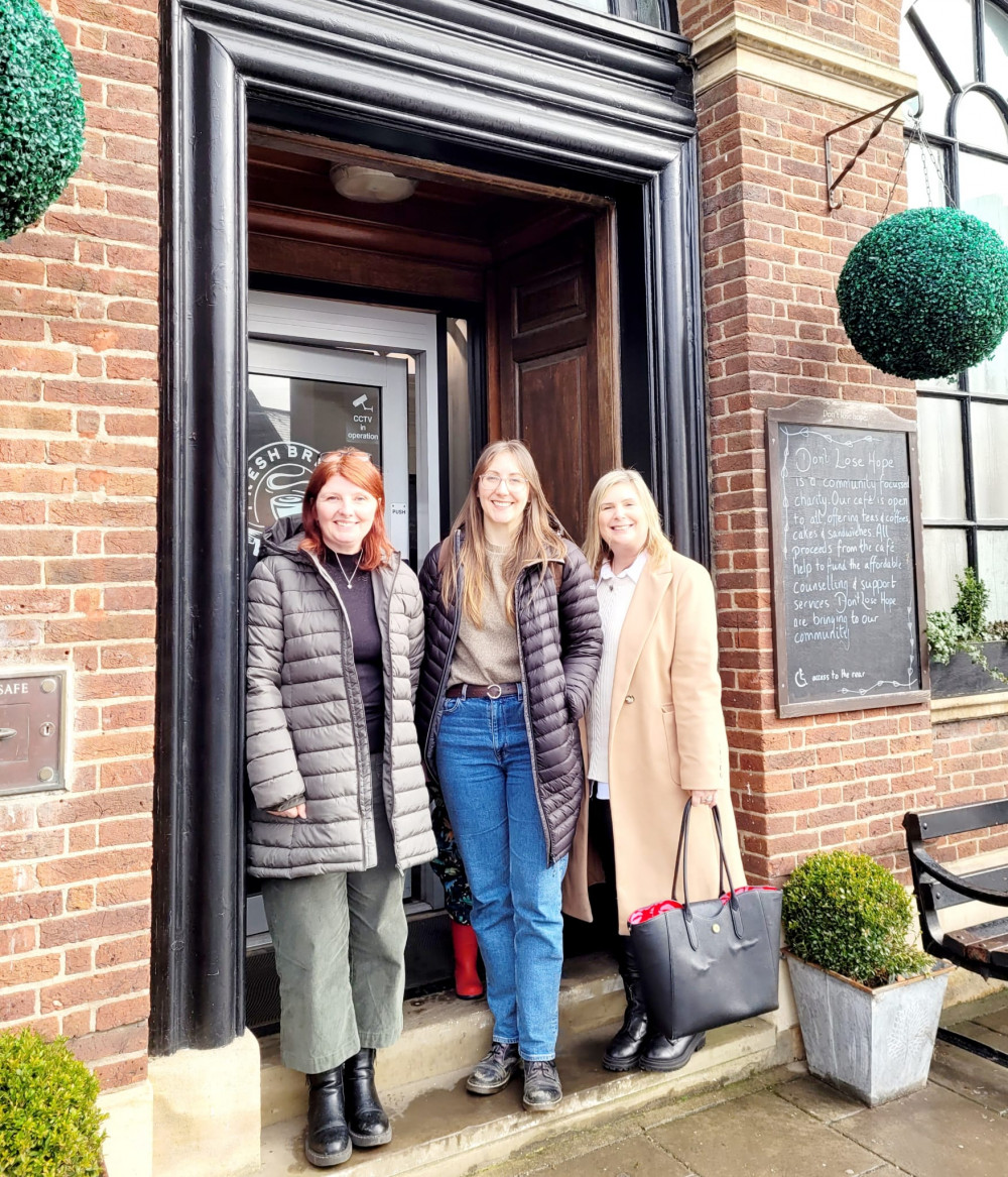 Emma Lee and Deena Squires from Trinity EDGE Solutions with Nicola Brister CEO & Founder Don't Lose Hope