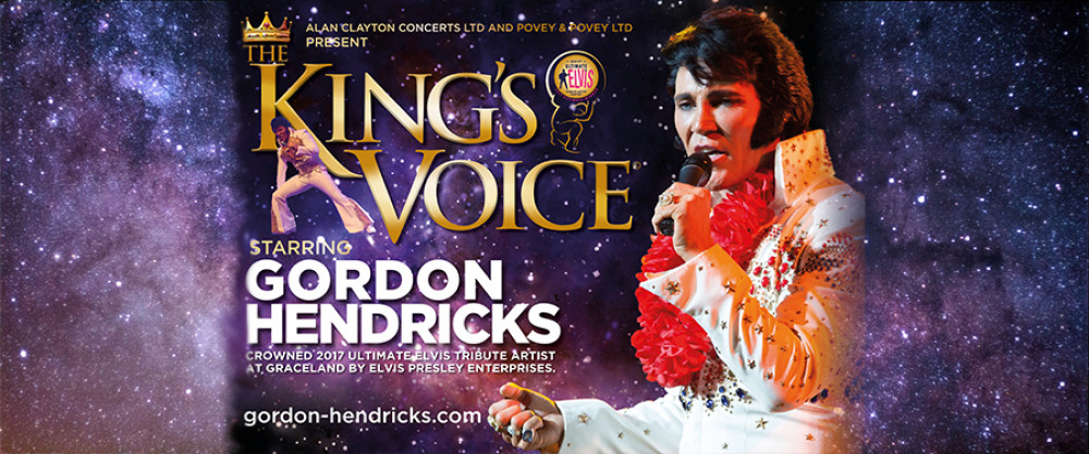 The King's Voice Starring Gordon Hendricks is live at Crewe Lyceum Theatre on Sunday 23 April.