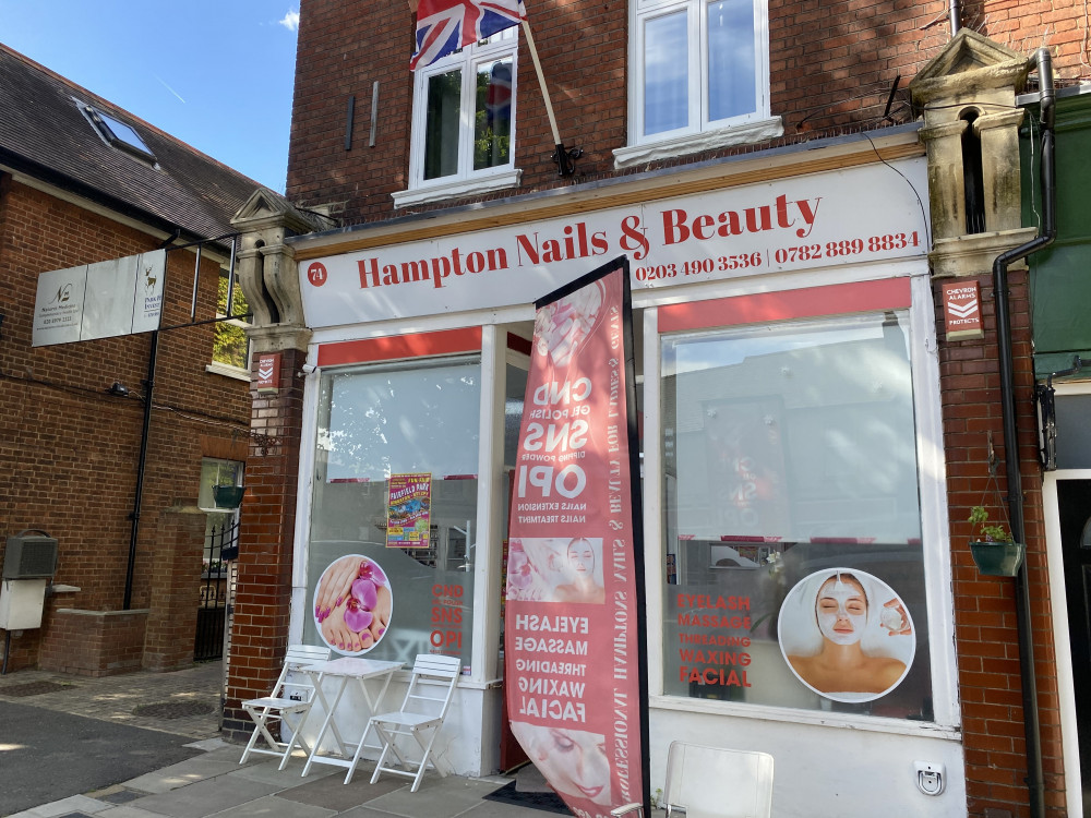 Hampton Nails and Beauty, Station Road, Hampton, Richmond. Credit: Charlotte Lillywhite