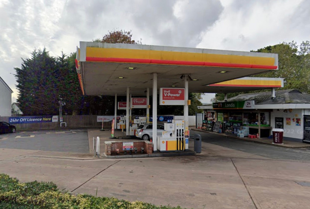 Shell garage on Exeter Road, Exmouth (Google Maps)