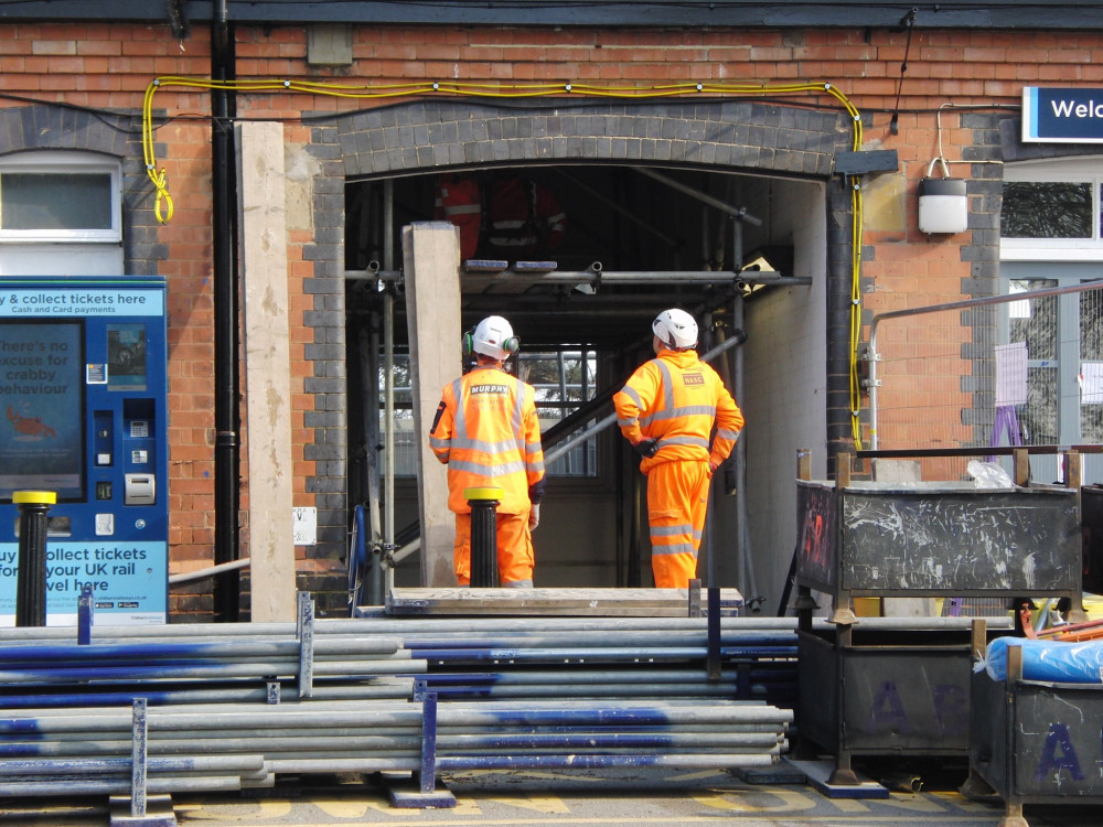 Work began at Warwick Station in January (Image via Geoff Ousbey)