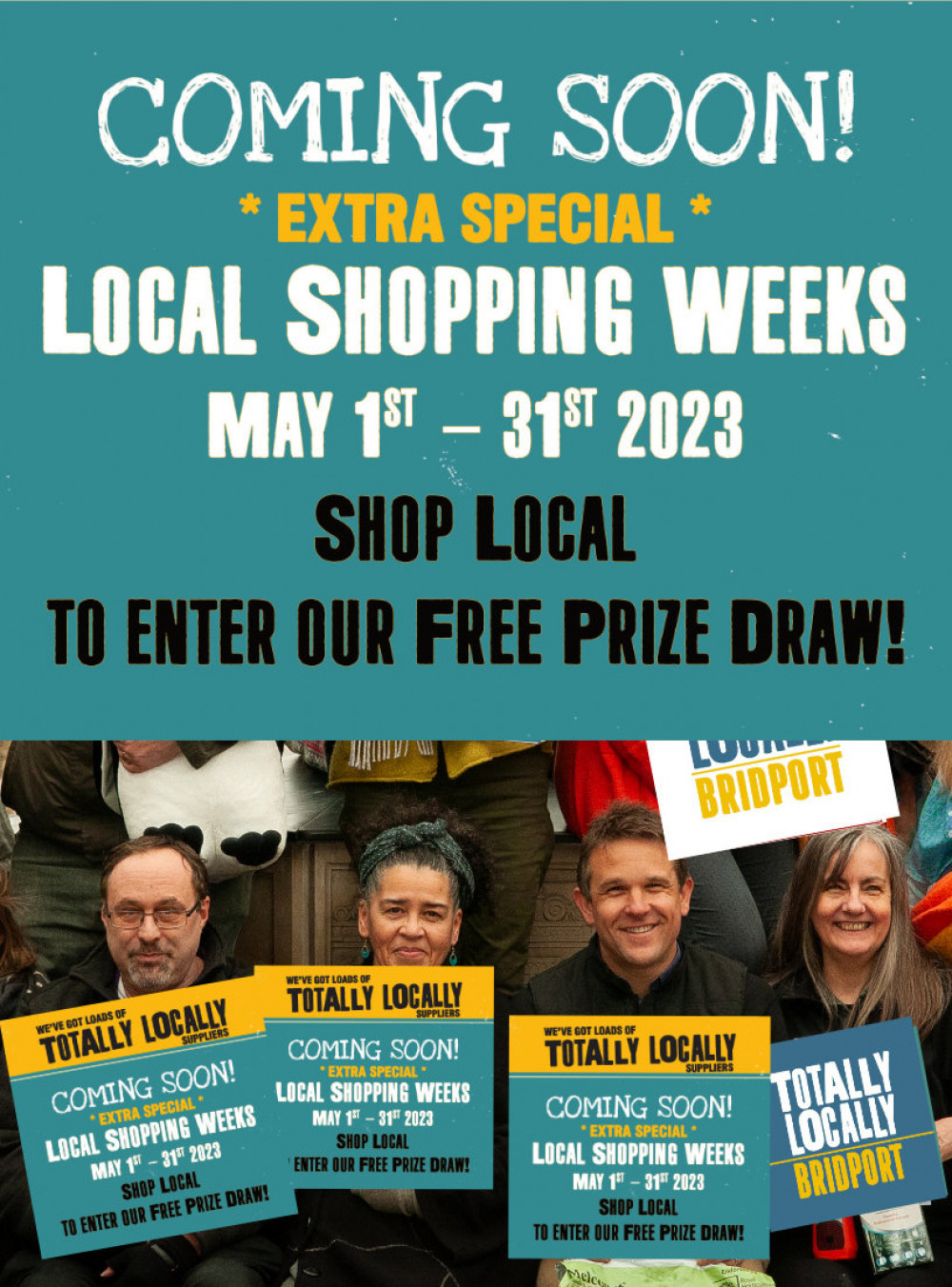 The Bridport Totally Locally shopping trail and prize draw will be launched in May