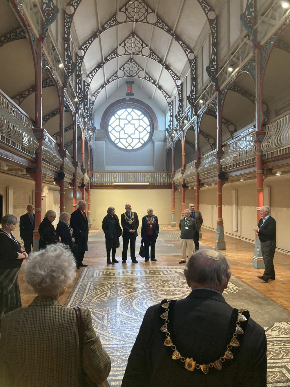 The civic party are given a tour of Dorset Museum (photo credit: Discover Dorchester/Dorchester Town Council)