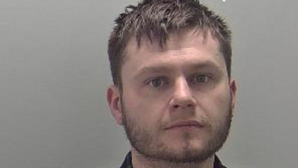 Luke Poland has been jailed for 34 months (image via Warwickshire Police)